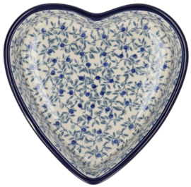 Bunzlau Baking Dish Heart 720 ml - Blue Olive