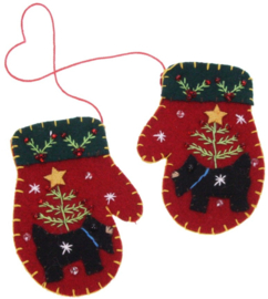 Meander Wantjes met Hond -vilt- 8 cm
