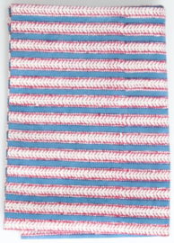 Rozablue Theedoek - Funky Stripes Bright Blue