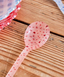 Rice Acryl Teaspoon - Pink Hearts