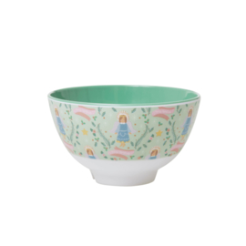 Rice Small Melamine Bowl - Xmas Angel Print