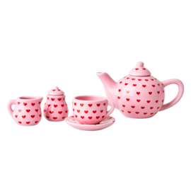 Rice Doll Porcelain Tea Set - Heart Print