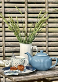 GreenGate Teapot Alice sky blue -stoneware-