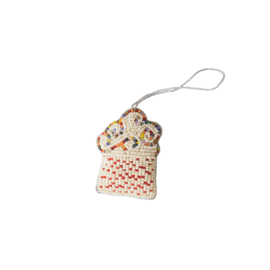 Rice Fabric Ornaments in box - set of 5