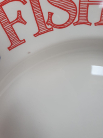 Emma Bridgewater Red & Blue Toast - Fish & Chips - 10 1/2 Inch Plate *b-keuze*