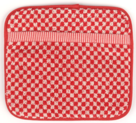 Bunzlau Kitchen Pot Holder Small Check Red