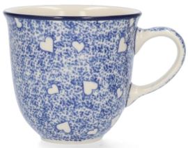 Bunzlau Tulip Mug 330 ml - White Hearts -Limited Edition-