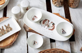 Wrendale Designs 'Guinea Pigs' 3 Bowl and Tray Set