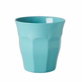 Rice Solid Colored Medium Melamine Cup in Aqua
