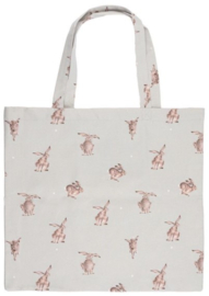 Wrendale Designs 'Hare-Brained' Foldable Shopper Bag - Hare