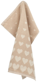 Bunzlau Kitchen Towel - Hearts Sand