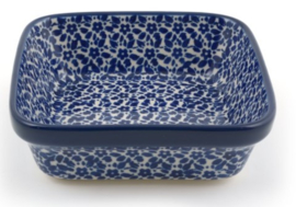 Bunzlau Square Bowl 350 ml 13 x 13 cm Indigo