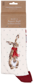 Wrendale Designs Socks 'Winter Hare' Hare - maat 41–46