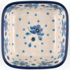 Bunzlau Square Bowl 170 ml 10 x 10 cm Blue White Love