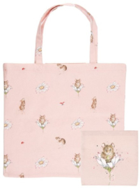 Wrendale Designs 'Oops a Daisy' Foldable Shopper Bag - Mouse