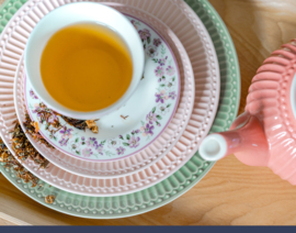 GreenGate Teapot Alice coral -stoneware-