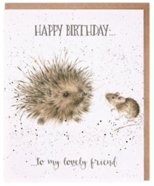 Wrendale Designs 'Lovely Friend' Birthday Card