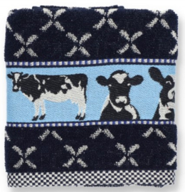 Bunzlau Kitchen Towel Cows Dark Blue