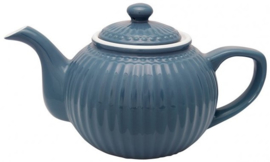 GreenGate Teapot Alice ocean blue -stoneware-