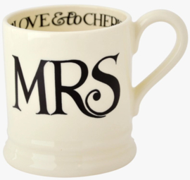 Emma Bridgewater Black Toast - 'Mrs & Mrs' Set of 2 1/2 Pint Mugs Boxed