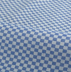 Bunzlau Tea Towel Small Check Royal Blue