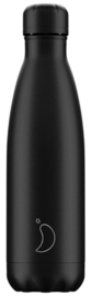 Chilly's Drink Bottle 500 ml All Black -zwarte dop-