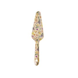 Rice Melamine Cake Server Wild Flower Print 'YIPPIE YIPPIE YEAH'