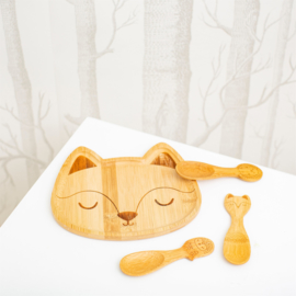 Sass & Belle Woodland Fox Plate - 100% Bamboo