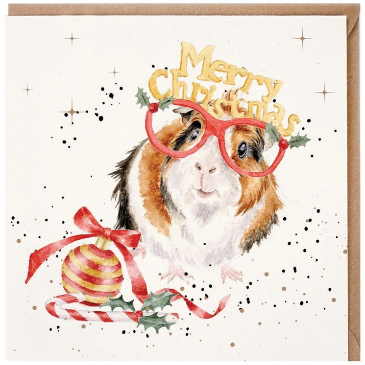 Wrendale Designs 'Christmas Guinea Pig' Guinea Pig Christmas Card