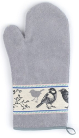 Bunzlau Oven Glove Birds Grey