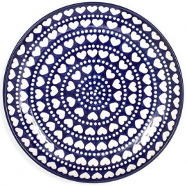 Bunzlau Plate Ø 20 cm Blue Valentine