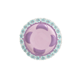 Rice Cake Plate with Embossed Flower Design - Lavendel