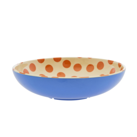 Rice Melamine Salad Bowl Ø 30 cm - Orange Dots