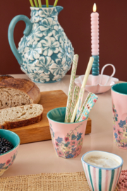 Rice Melamine Cup - New Flower Collage Print - 250 ml