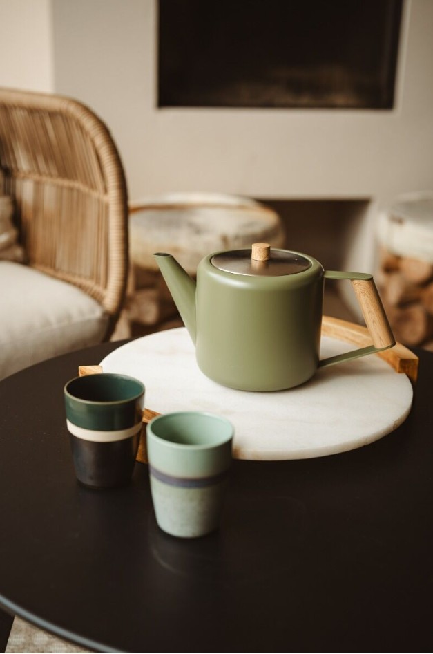 Bredemeijer Theepot Duet Design - Boston 1,1L -Mat Legergroen-