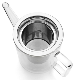 Bredemeijer Theepot San Remo 1 liter -dubbelwandig glas -inclusief theefilter-