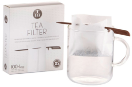 Papieren Theefilters XS 100 st met filterstokje -voor 1 mok-