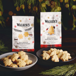 Walkers Mini Shortbread - Festive Stars - zakje 125g