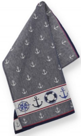 Bunzlau Tea Towel Maritime Dark Blue