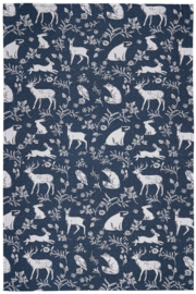 Ulster Weavers Cotton Tea Towel - Forest Friends Navy -set van 2-