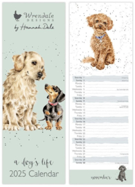 Wrendale Designs A Dog's Life Slim Calendar 2025