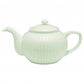 GreenGate Teapot Alice pale green -stoneware-