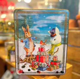 Meander Peter Rabbit Christmas Rectangular Tin