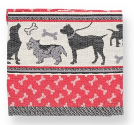 Bunzlau Tea Towel Dog Red