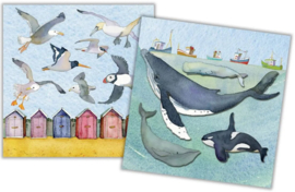 Emma Ball Mini Cards Sea Life - set van 10 met envelop