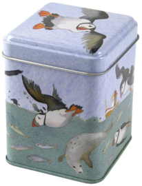 Emma Ball Small Rectangular Tin - Diving Puffin