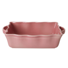 Rice Large Stoneware Oven Dish in Pink