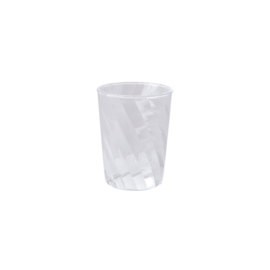 Rice Acrylic Tumbler in Twisted Swirl Design - 260 ml - Clear