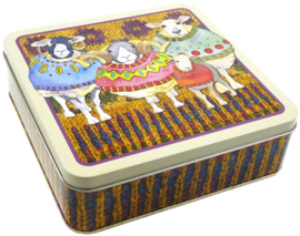 Emma Ball Square Tin Sheep in Sweaters