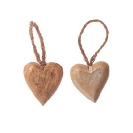 Sass & Belle Sweet Little Wooden Heart Hanging Decoration - hartje komt per stuk